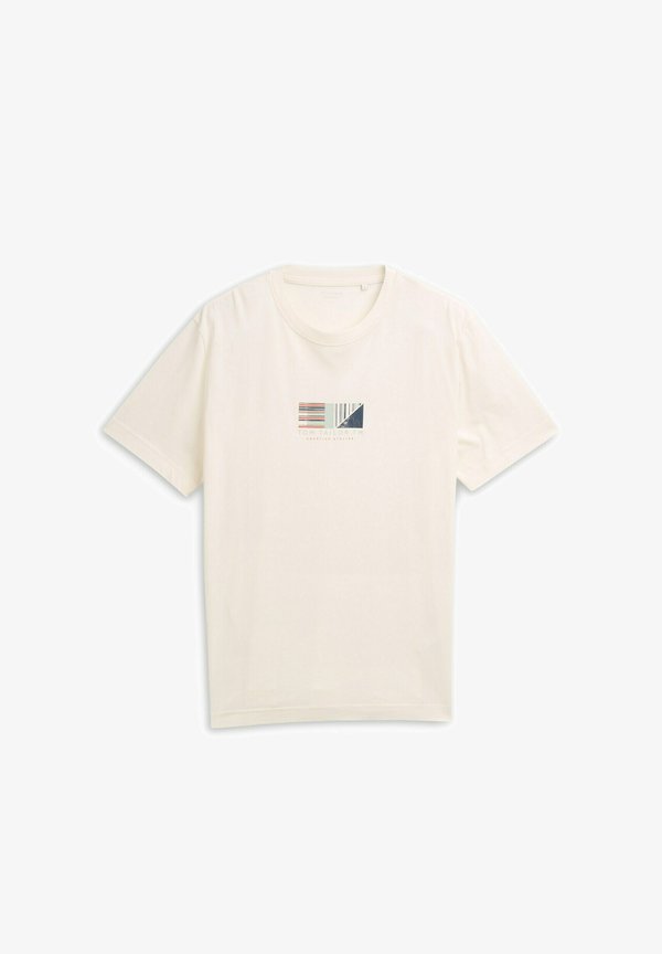 TOM TAILOR Print T-shirt - gardenia white