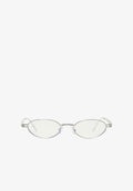 Bershka RHINESTONE TEMPLE FILTER  - Blue light glasses - white