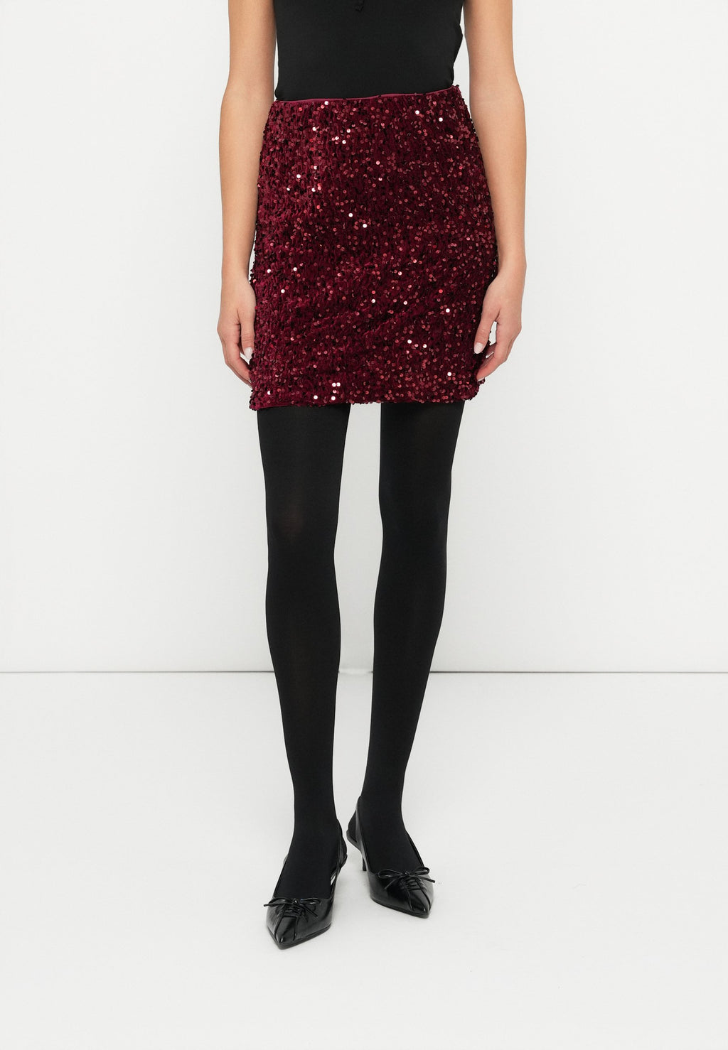 VILA VIBELIEVE SHORT SEQUINS SKIRT