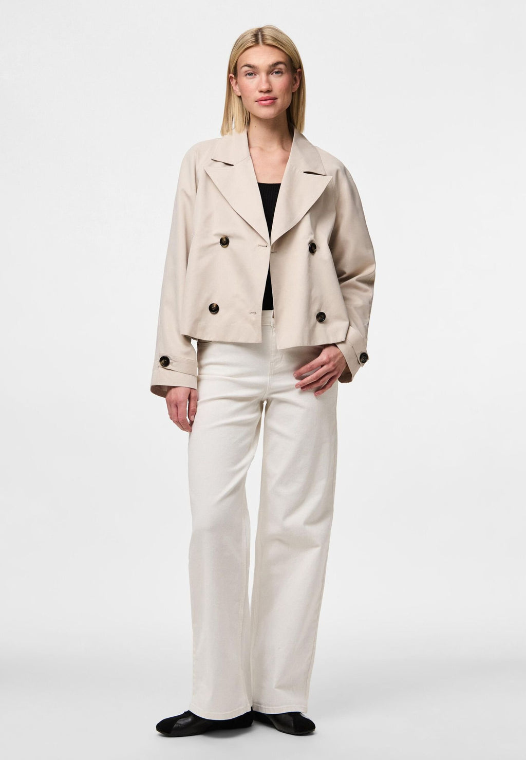 Pieces PCSCARLETT LS SHORT TRENCHCOAT NOOS BC