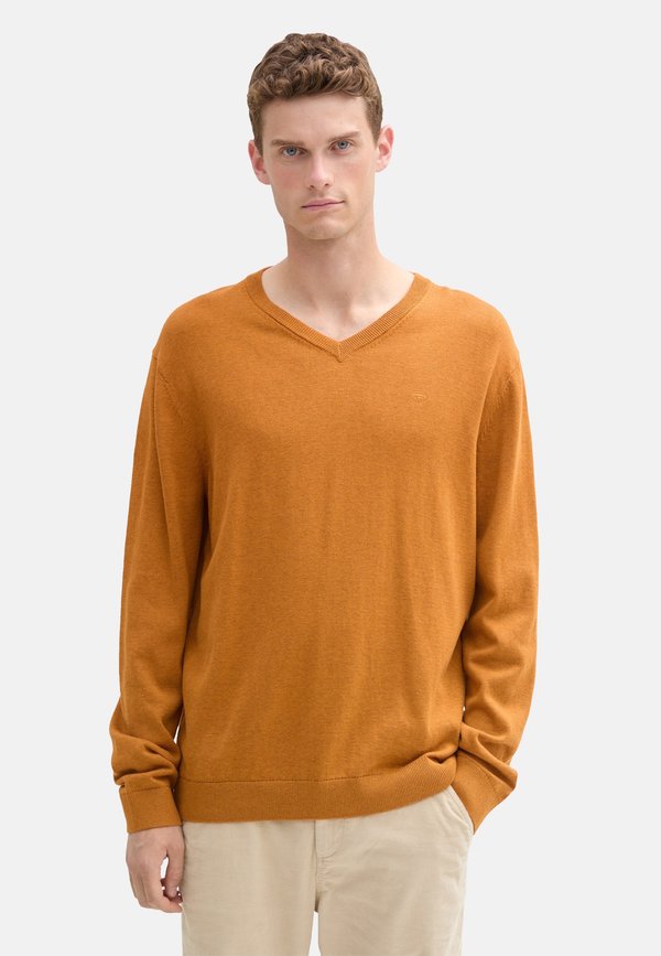 TOM TAILOR V-NECK - Jumper - orange