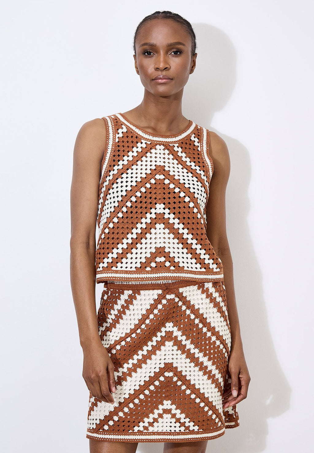 Apricot CHEVRON CROCHET