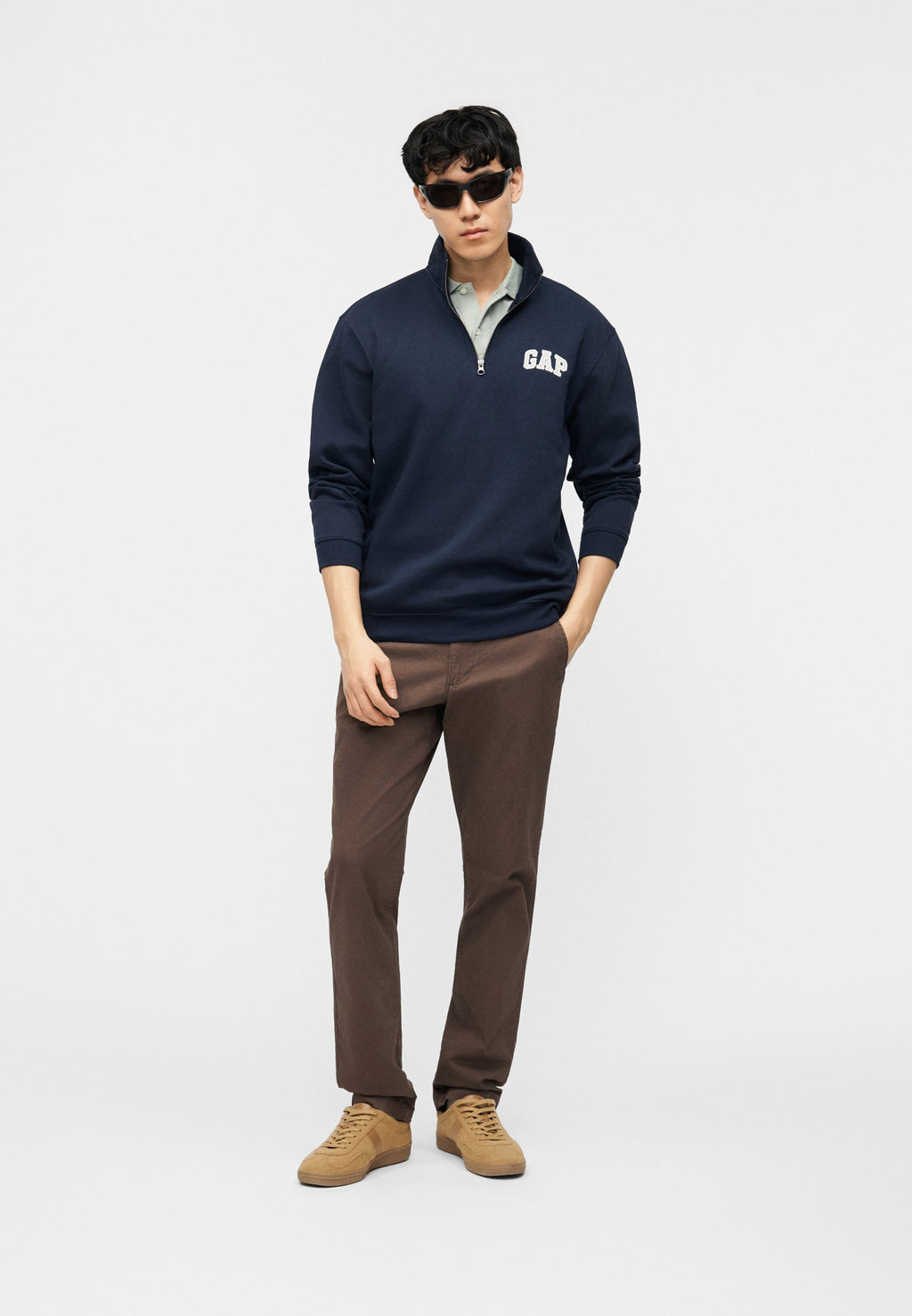 GAP HERITAGE ZIP MOCK