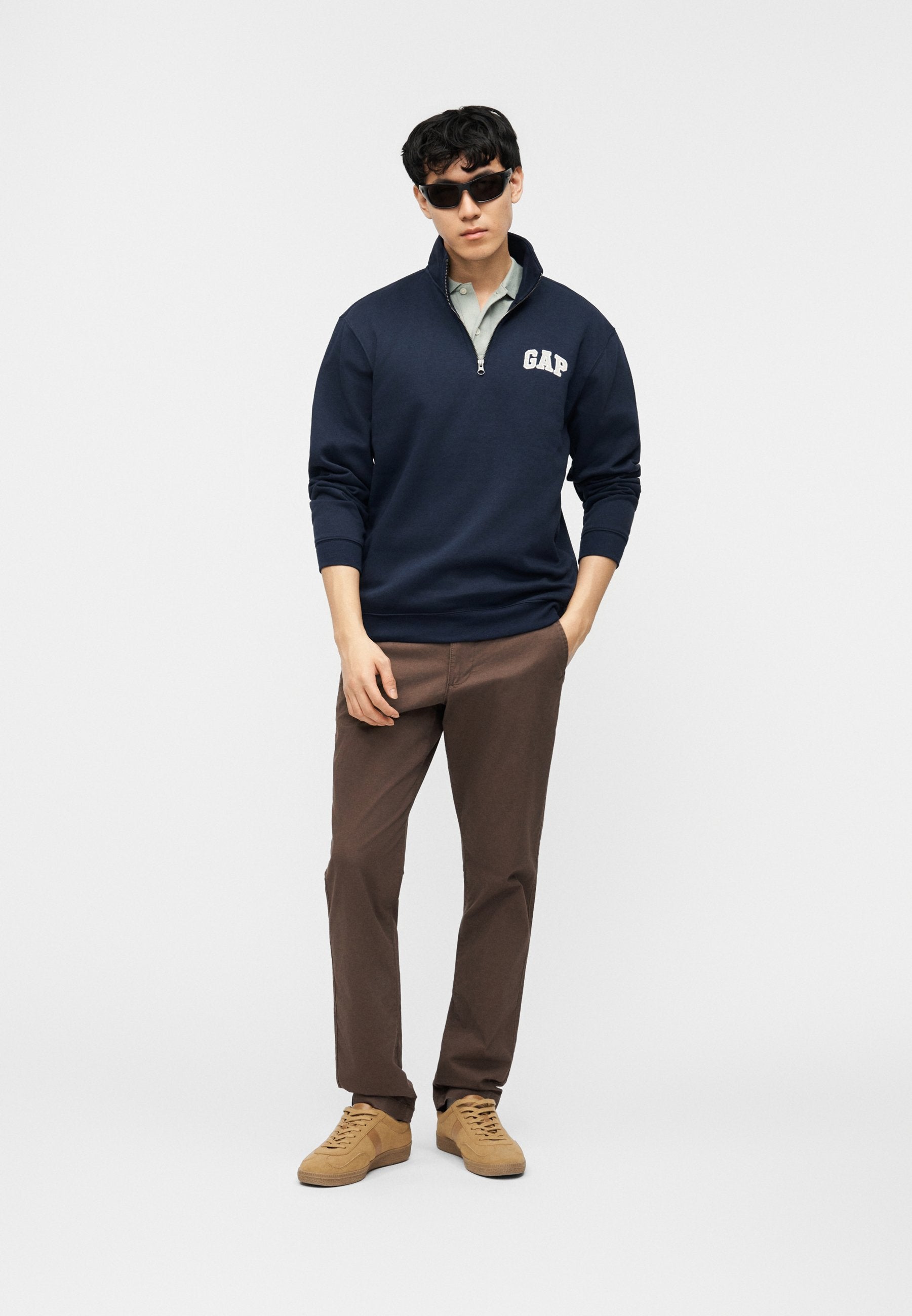 GAP HERITAGE ZIP MOCK