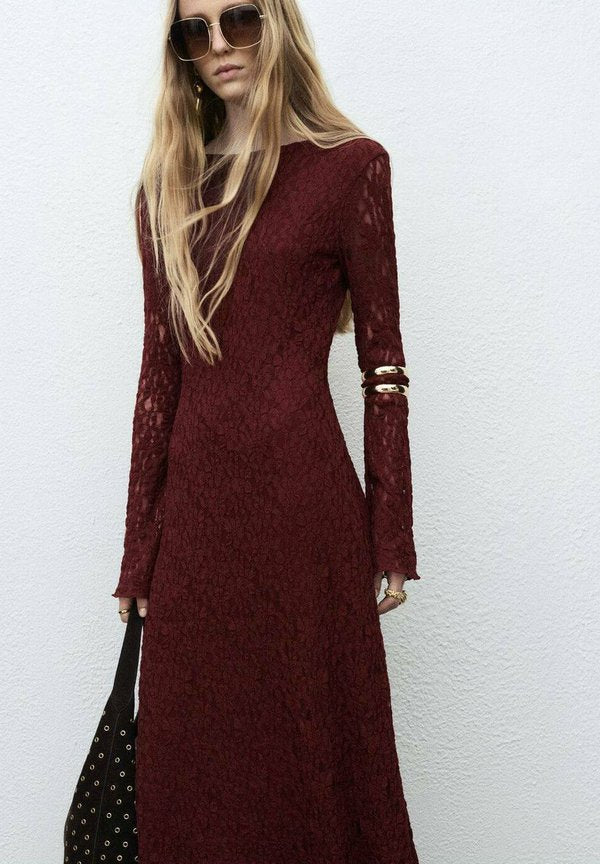 Mango Maxi dress - bordeaux