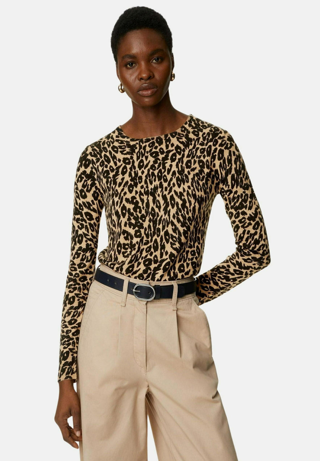 Marks & Spencer SUPERSOFT ANIMAL PRINT CREW NECK