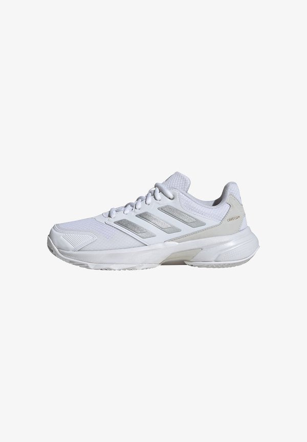 adidas Performance COURTJAM CONTROL 3 CLAY - Clay court tennis shoes - cloud white silver metallic grey one