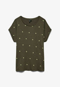 Vero Moda VMAVA SS TOP MULTI AOP NOOS - Print T-shirt - forest night