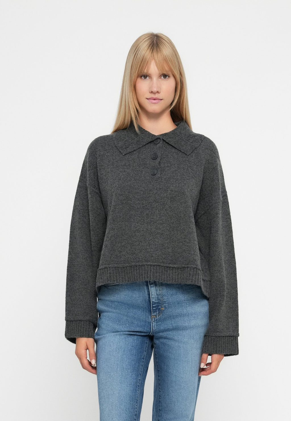 ONLY ONLHAZE LIFE BUTTON UP HIGHNECK