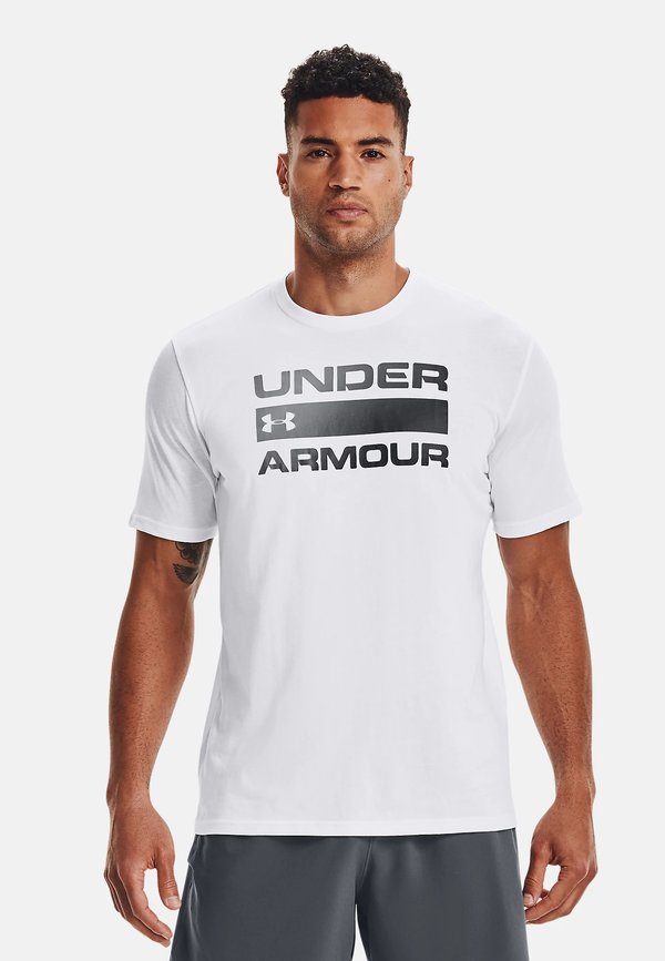 Under Armour TEAM ISSUE WORDMARK - Sports T-shirt - white