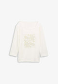 TOM TAILOR MIT PRINT - Long sleeved top - whisper white