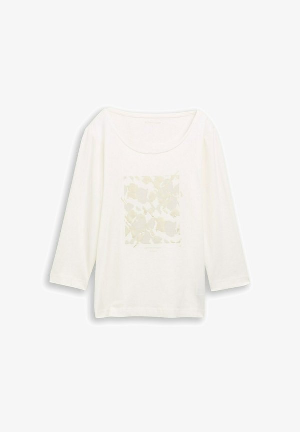 TOM TAILOR MIT PRINT - Long sleeved top - whisper white