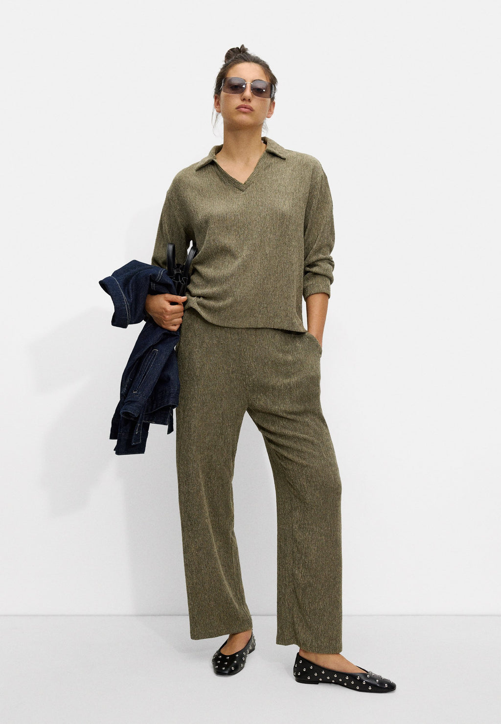PARFOIS TEXTURED WITH ELASTIC WAISTBAND