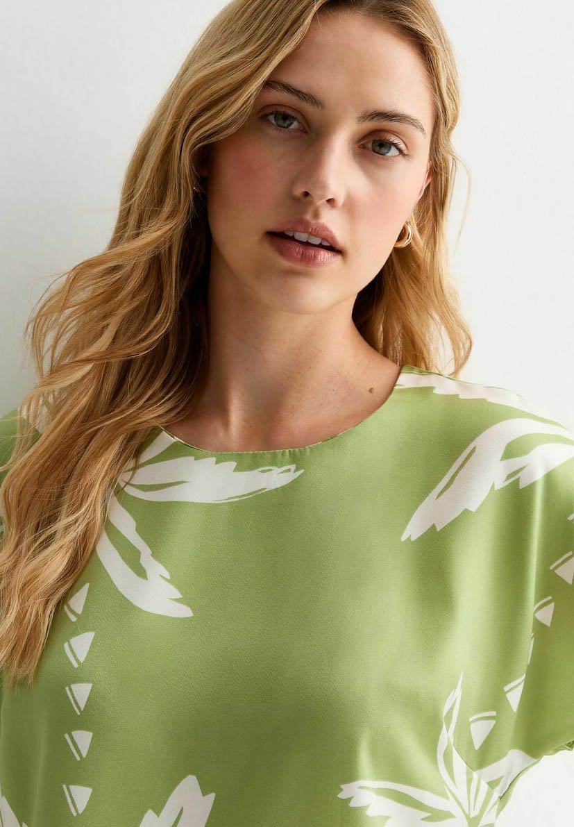 New Look PALM PRINT CREW NECK MIDI