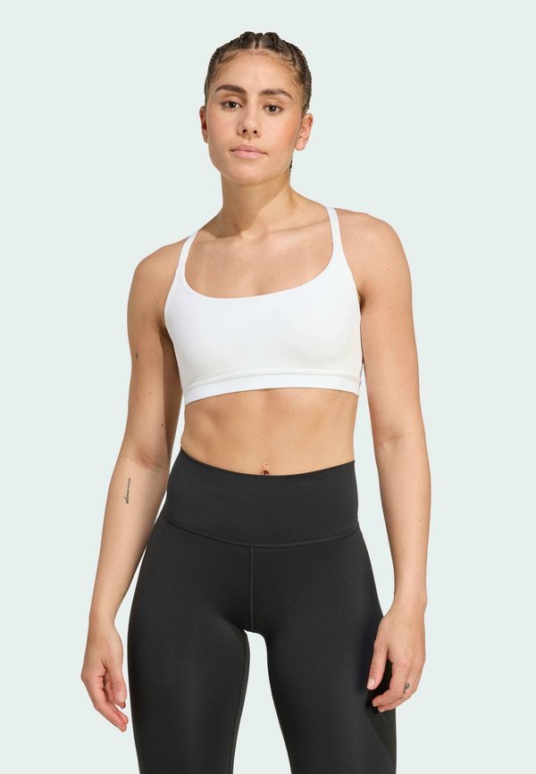 adidas Performance ALL ME LS - Light support sports bra - white