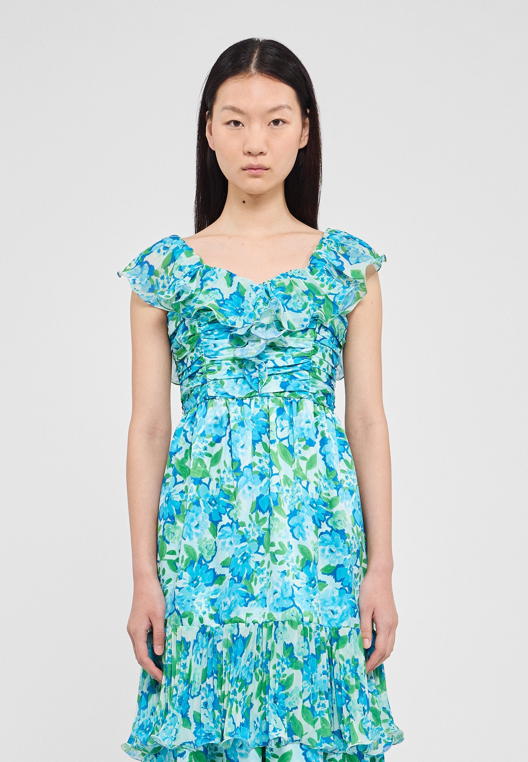 AMUR PIA PLEATED DRESS