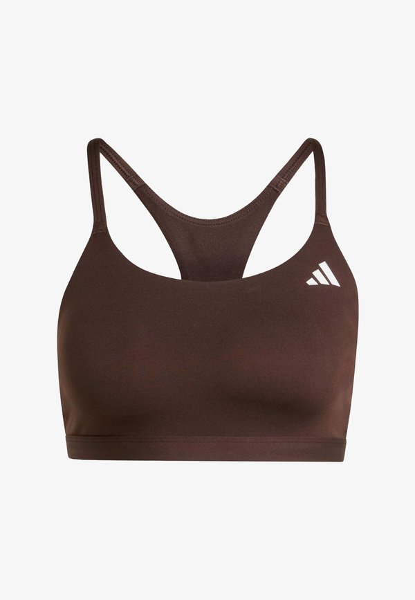 adidas Performance OPTIME ESSENTIALS WORKOUT LIGHT SUPPORT BRA - Light support sports bra - aurora coffee