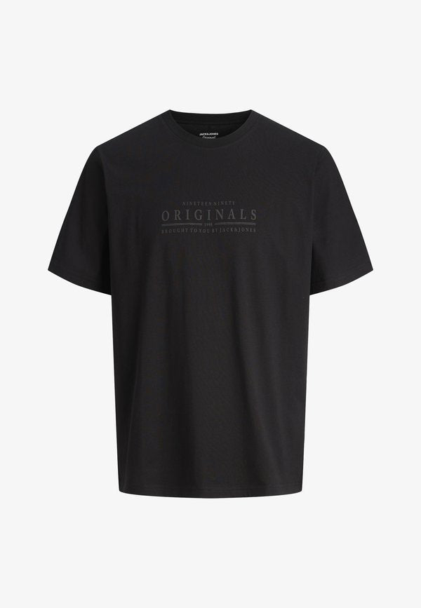 Jack & Jones CATSKILLS MINIMAL TEE CREW NECK - Basic T-shirt - black