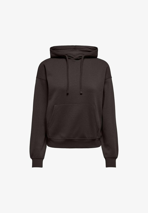 ONLY ONLBEST L/S HOOD SWT NOOS - Hoodie - chocolate torte