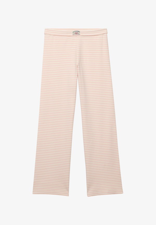 Superdry & Co SUPERDRY ATHLETIC ESSENTIALS STRIPE JERSEY TROUSERS.. - Trousers - rose blush pink stripe