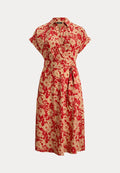 Lauren Ralph Lauren Woman FLORAL BELTED CREPE DRESS