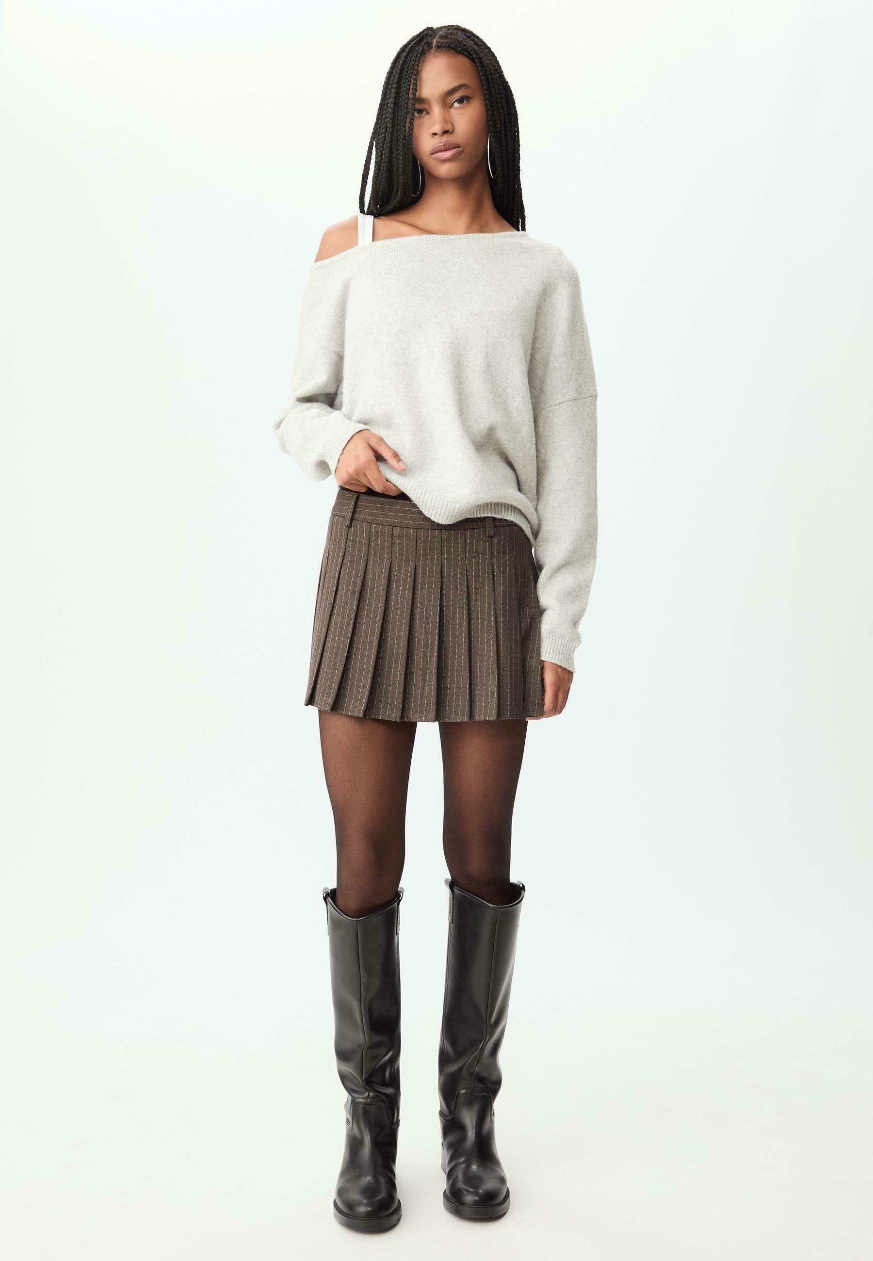Stradivarius STRIPED BOX PLEAT