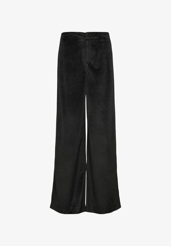 s.Oliver WIDE AUS MIT ELASTISCHEM BUND - Trousers - schwarz