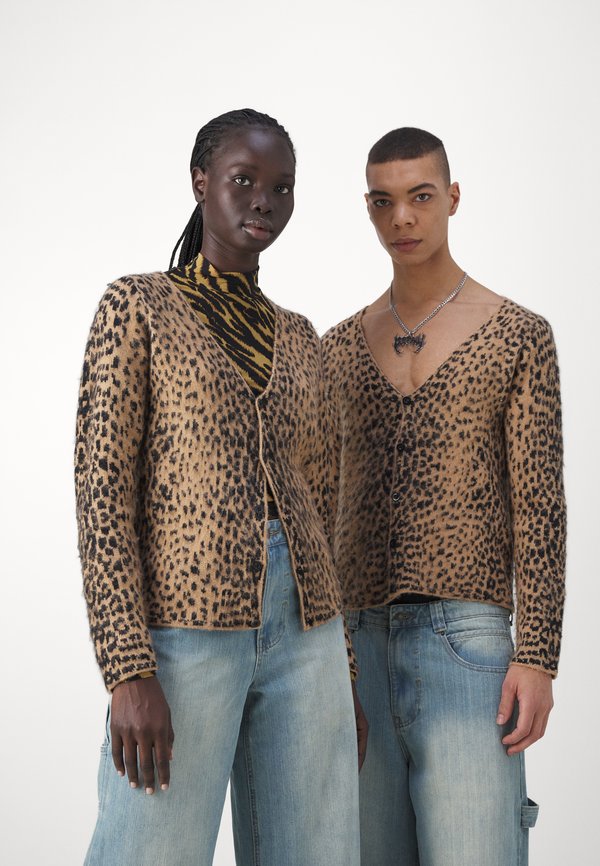 Jaded London LEOPARD CARDIGAN UNISEX