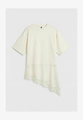 Vero Moda ASYMMETRICAL TOP VMELLY TOP - Print T-shirt - snow white