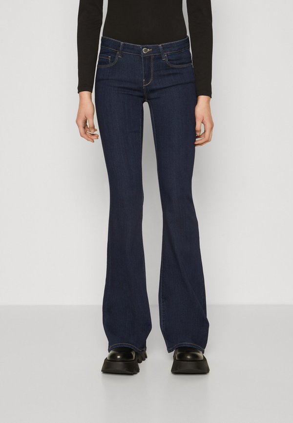 ONLY ONLHELLA LOW RETRO FLARED - Flared Jeans - dark blue denim