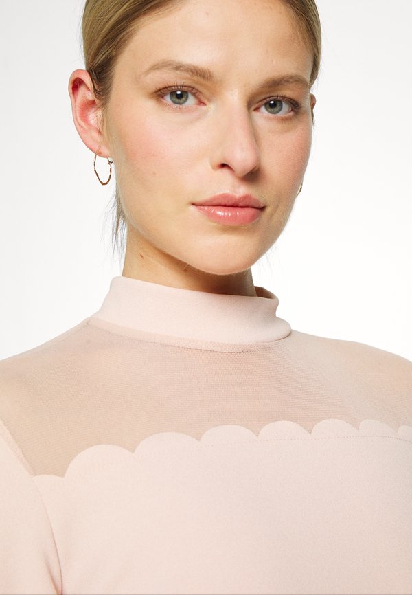 WAL G. WGXZL WEDDING - FRANKA HIGH NECK MESH MIDI DRESS