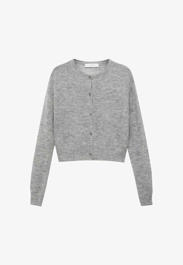 Mango Cardigan - mottled grey