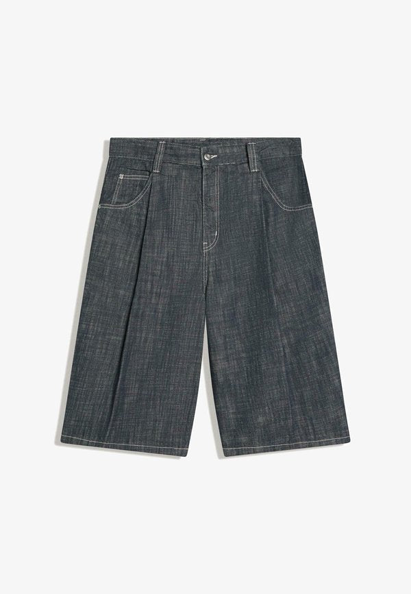 Bershka BLOODY- BERMUDA SHORT - Shorts - royal blue