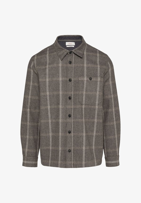 s.Oliver KARIERTES - Shirt - cognac