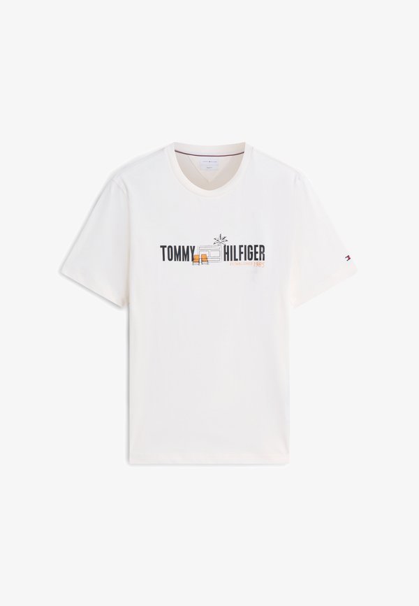 Tommy Hilfiger SUMMER CHEST GRAPHIC - Print T-shirt - ivory petal