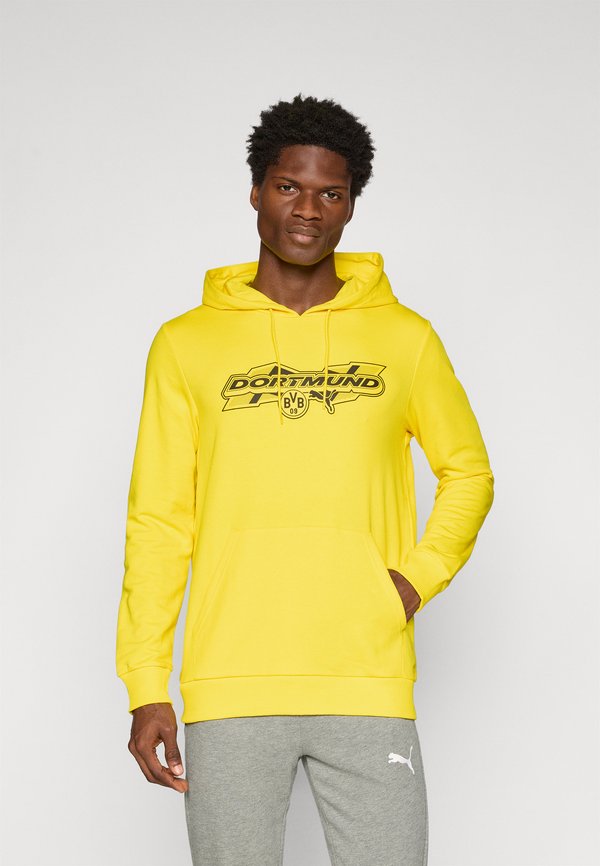 Puma BVB FTBLCULTURE HOODIE - Hoodie - faster yellow/black