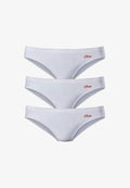 s.Oliver 3 PACK - Bikini bottoms - weiß