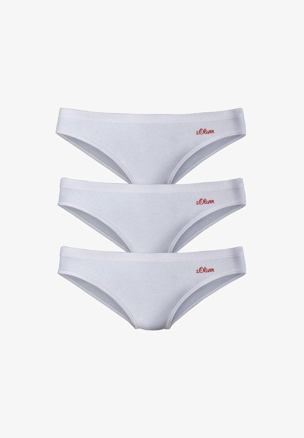 s.Oliver 3 PACK - Bikini bottoms - weiß