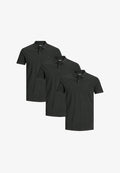 Jack & Jones 3 PACK - Polo shirt - schwarz