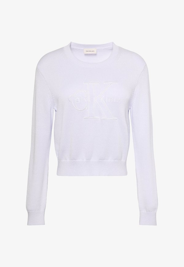 Calvin Klein Jeans LOGO OUTLINE TOP - Jumper - lacey lilac