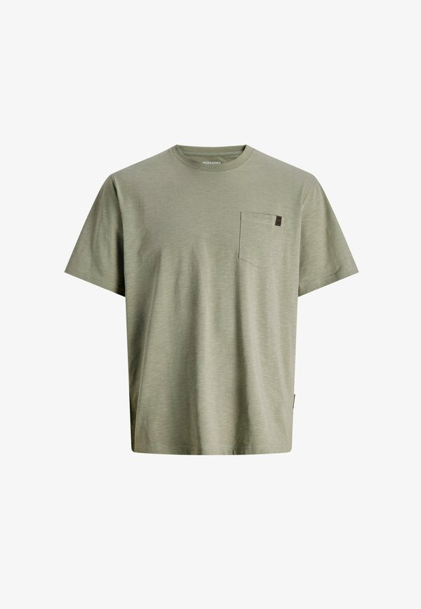 Jack & Jones JJEDOVER SLUB TEE SS NOOS - Basic T-shirt - grün