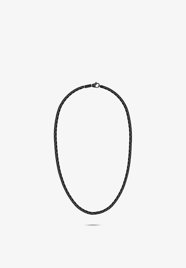 s.Oliver ROUND BASIC - Necklace - schwarz