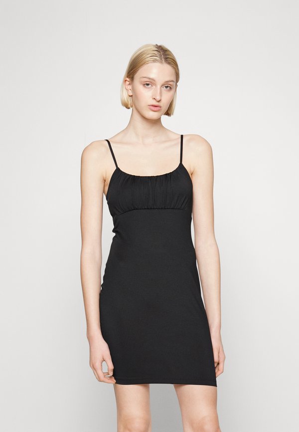 Even&Odd STRAPPY EMPIRE SQUARE NECK MINI DRESS (EO-SS23-C127-SJ) / 802 - BLACK