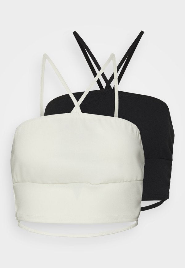 Missguided Petite HALTERNECK CROPPED 2 PACK