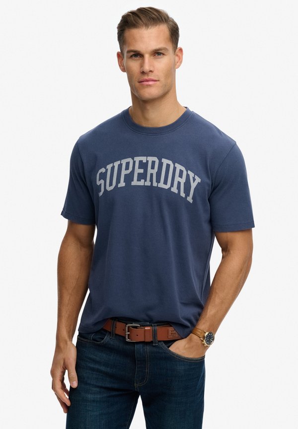 Superdry & Co SUPERDRY ATHLETIC ESSENTIALS T-SHIRT.. - Print T-shirt - classic navy