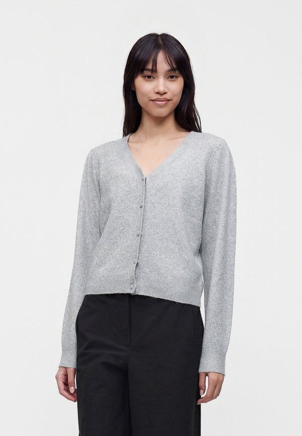 Vero Moda VMDOFFY V NECK - Cardigan - light grey melange