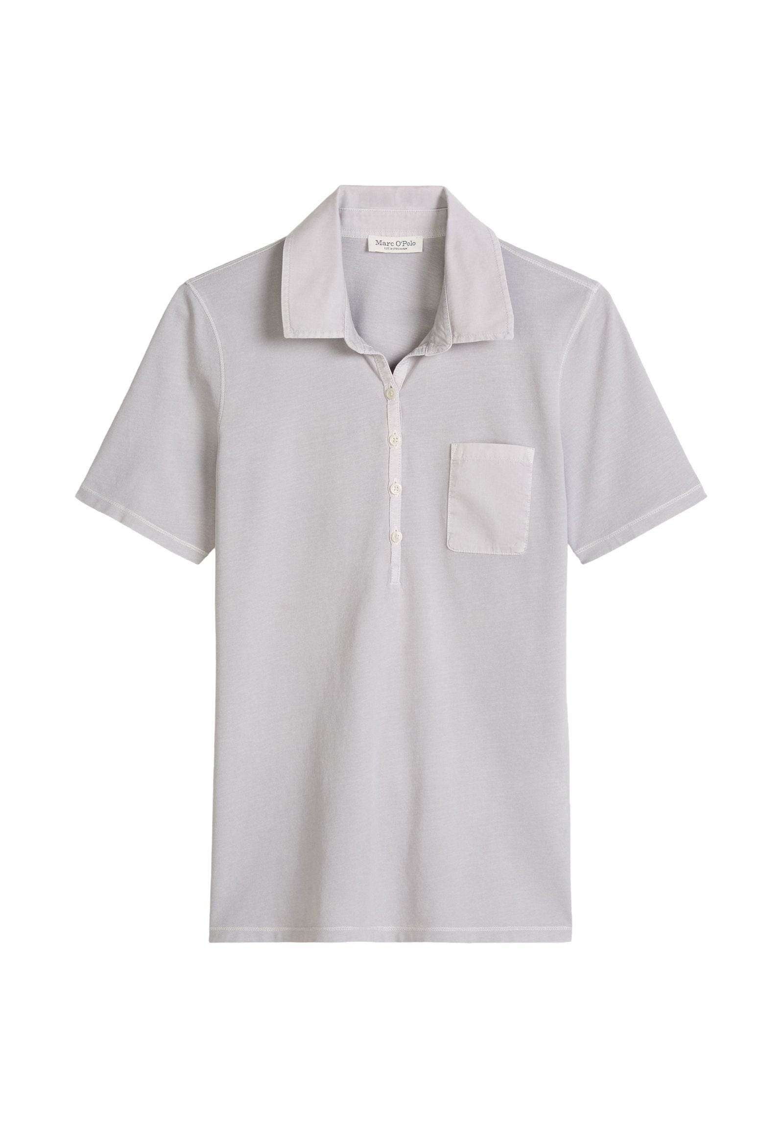 Marc O'Polo MARC O'POLO KURZARM POLOSHIRT SLIM MIT MATERIAL-MIX-DETAILS