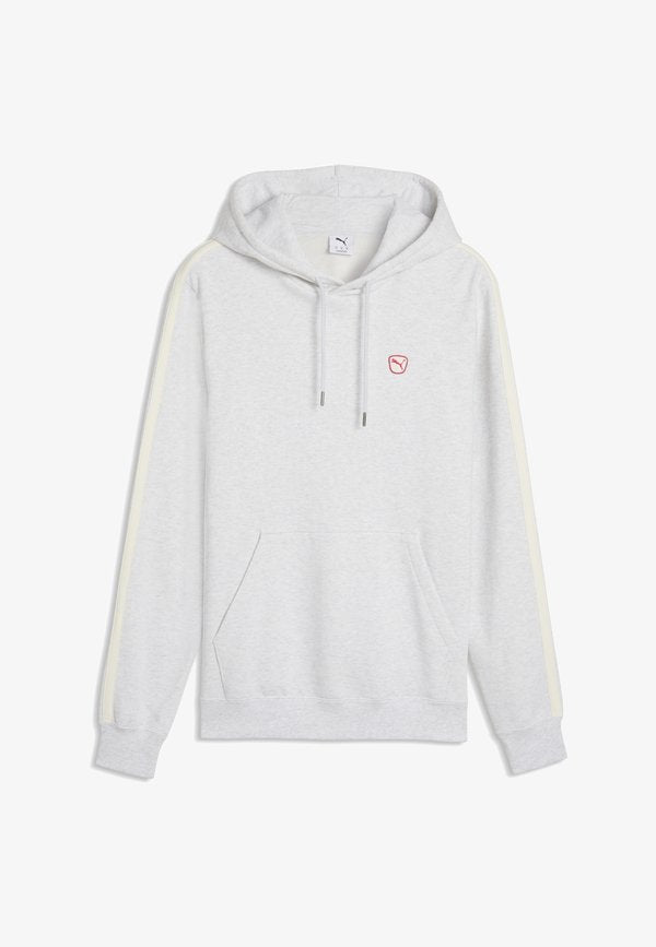 Puma ESSENTIALS ELEVATED FLEECE HOODIE - Hoodie - white glow heather
