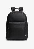 Tommy Hilfiger WOVEN POCKET DOME BACKPACK - Rucksack - black