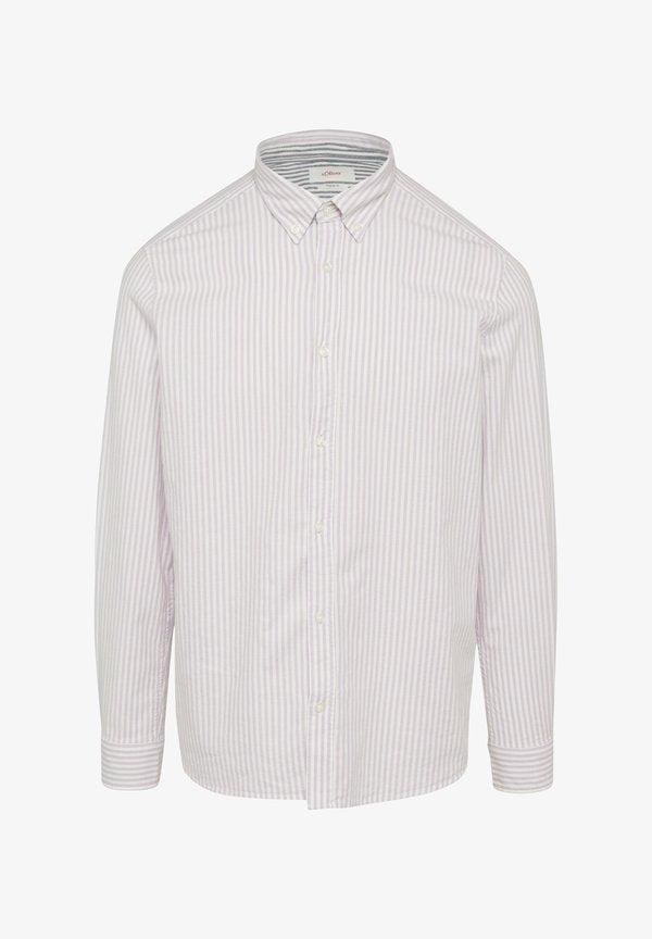 s.Oliver REGULAR FIT GESTREIFTES OXFORD - Shirt - lavendel
